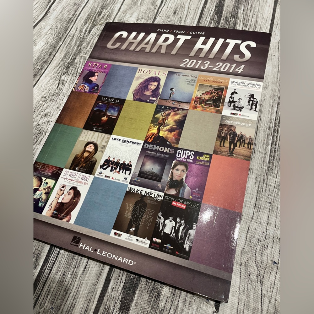 2013-2014 Chart Hit Piano Vocal & Guitar Sheet Music Like New!